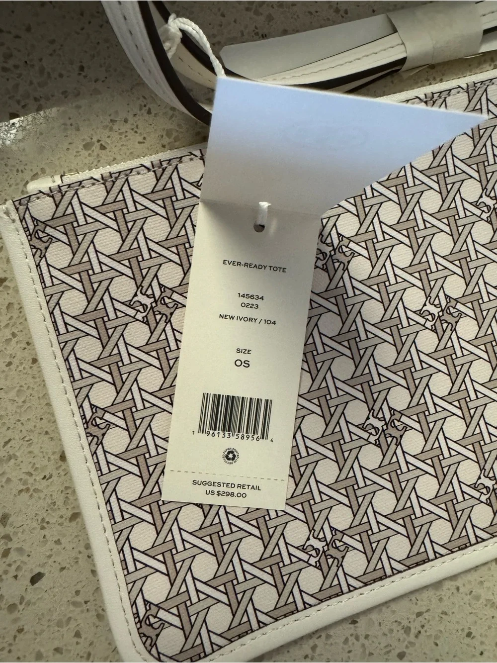 Tory Burch Ever-Ready Tote w/ Detachable Wristlet - New Ivory